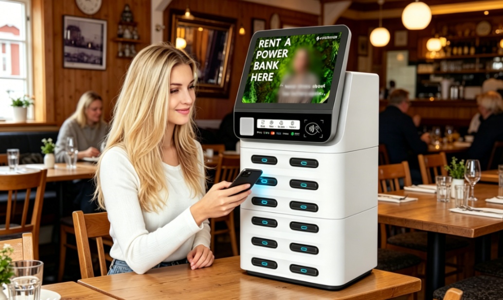 Norway POS Shared Power Bank street-side restaurants, cafés layout, high-traffic locations, stable income